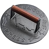 Bellemain Smash Burger Press, Grill Press, Bacon Press, Meat Press, 7 Inch | Food Grade Iron Cookware, Heavy Duty Cast Iron, 3Lbs, Equalizied Weight Distribution