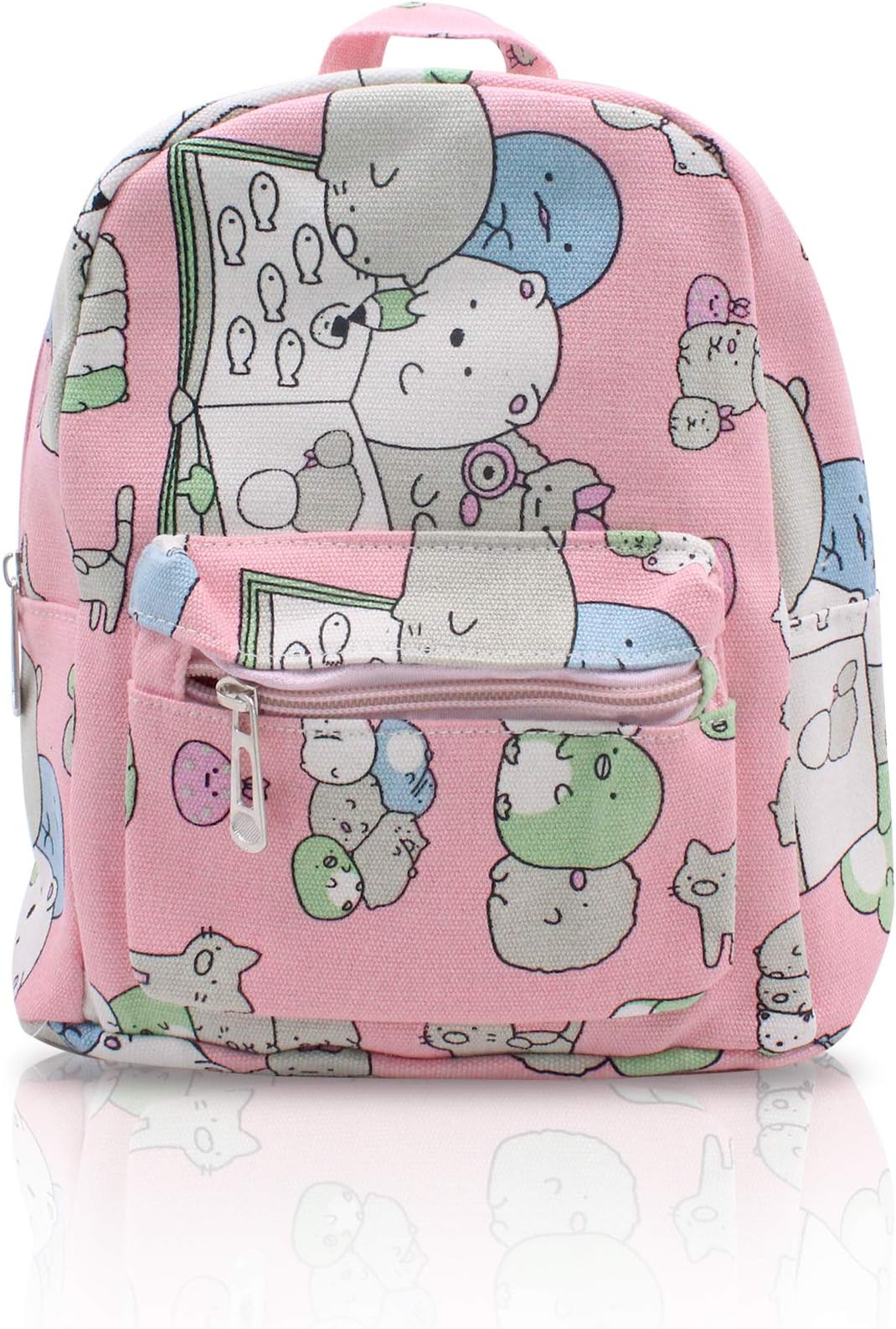 Finex Cartoon All Over Print Small Nylon Bag Multipurpose Causal Daypack for Travel Trip Tablet iPad Mini up to 8 inches
