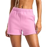 Soothfeel Women's Sweat Shorts with Pockets High Waisted Comfy Athletic Lounge Cotton Shorts for Women Casual Summer