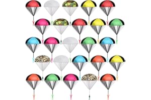 Yunsailing 25 Pcs Parachute Toys, Mini Army Men Parachute Toys for Kids, Flying Throwing Gifts Bulk for Easter Christmas Kids School Outdoor, No Battery Nor Assembly Required Gifts(Classic,Daily)