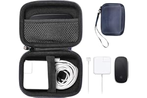 GETGEAR case for MacBook Magsafe/Magsafe 2 Charger Adapter, Magic Mouse 1, 2, Lightning Hub, Type C and USB Hub, Card Reader, All in one Carrying Solution (Blue)
