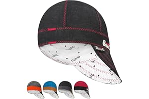 GENERIC Welding Cap Premium Duck 100% Cotton Heat Resistant Lightweight & Breathable Welding Caps for Men Perfect for Welders Work
