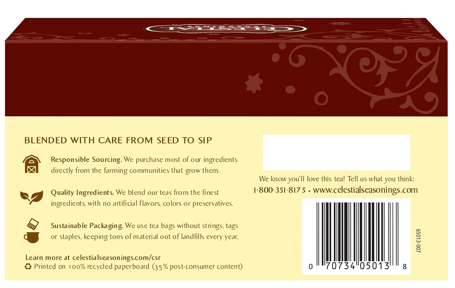 Celestial Seasonings Herbal Tea, Roastroma, 20 Count (Pack of 6) : Herbal Teas : Grocery & Gourmet Food