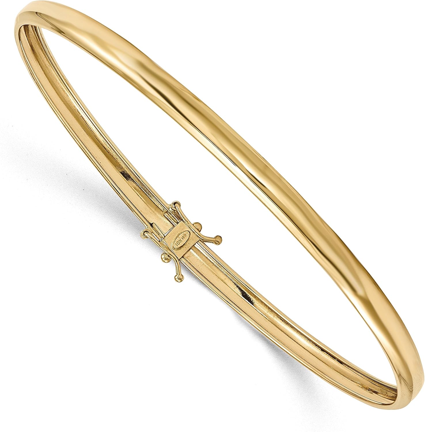 14K Yellow Gold Polished Flexible Bangle Jewelry