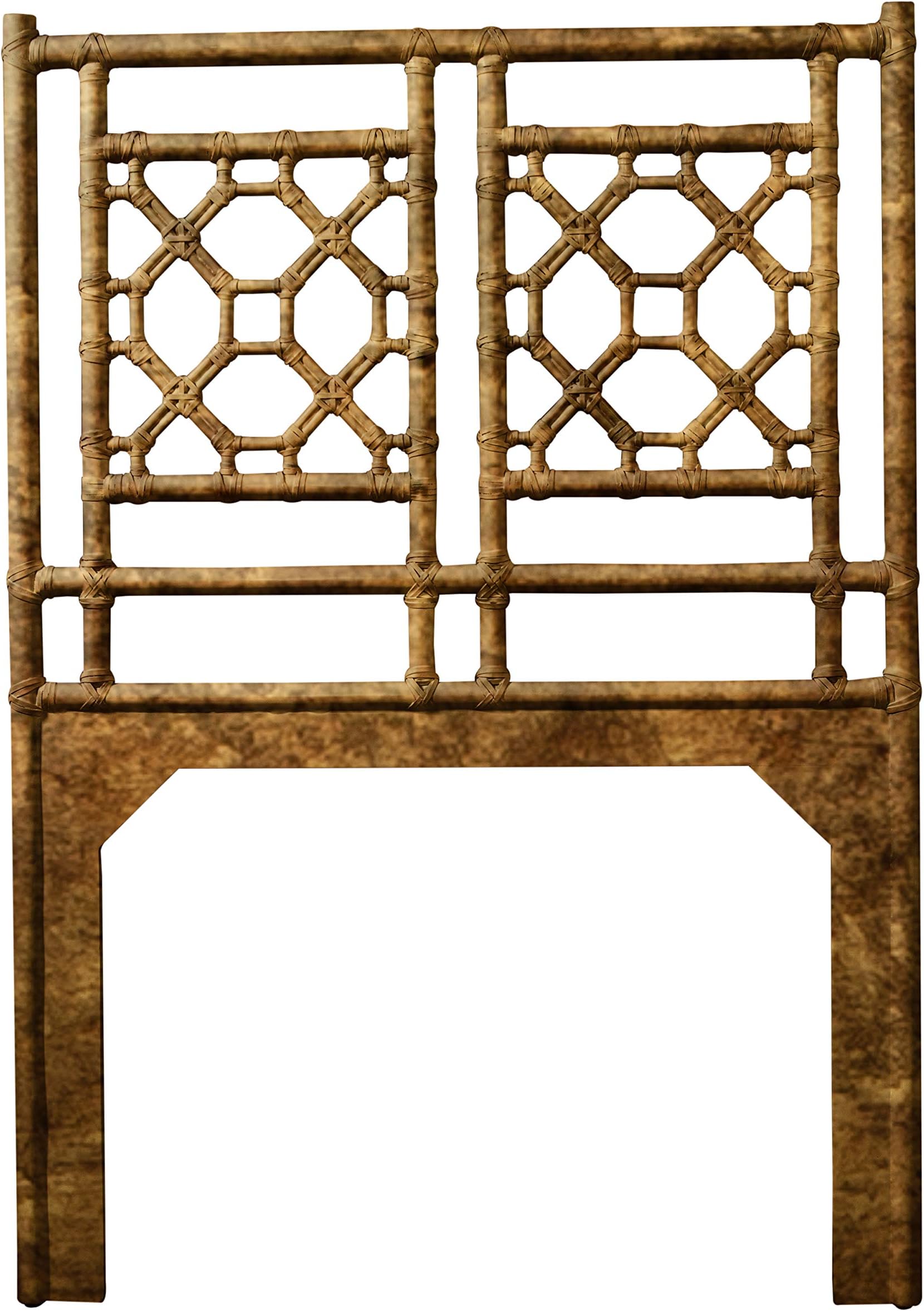 Inspired by David Francis Lattice Back Twin Headboard Tortoise Shell