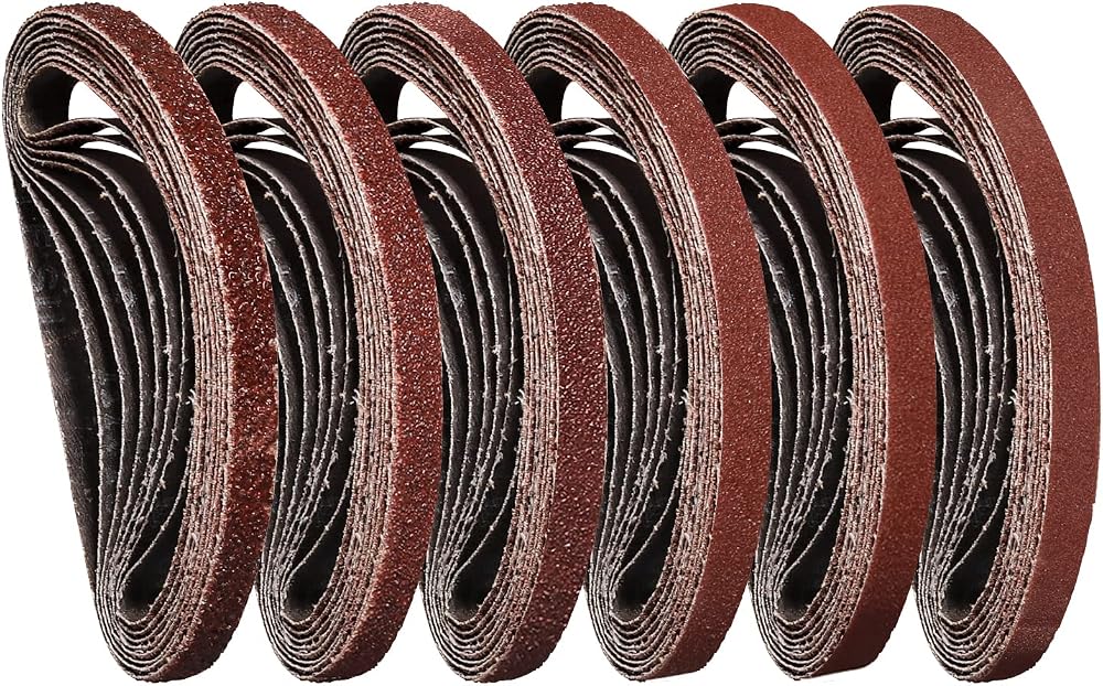 STEBRUAM Sanding Belts 10x330 mm 30 Pcs 40/60/80/120/180/240 Mix