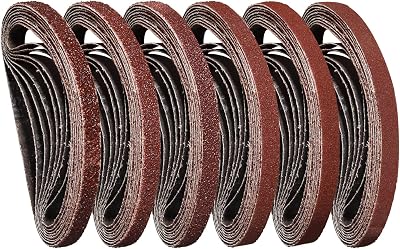 STEBRUAM Sanding Belts 10x330 mm 30 Pcs 40/60/80/120/180/240 Mix