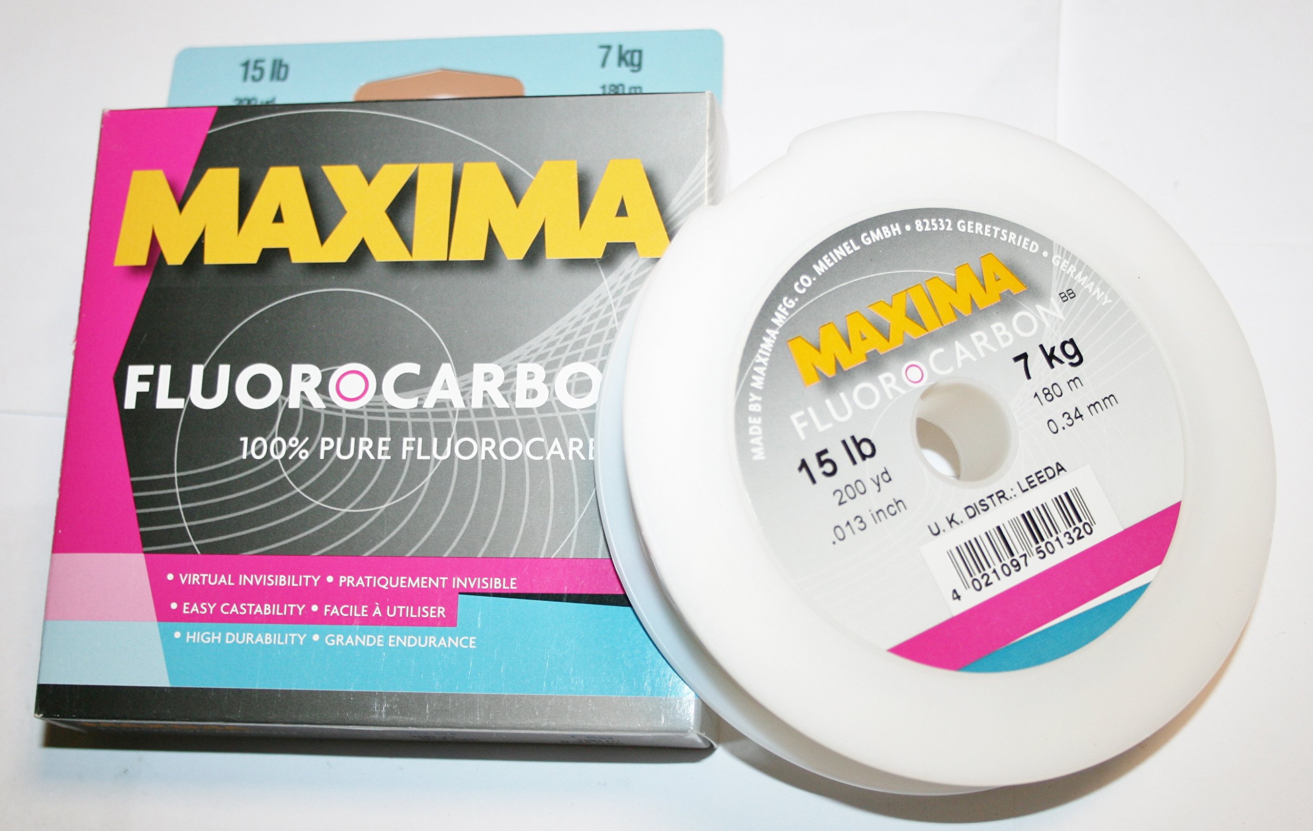 Maxima 1 SHT FLUOROCARBON 15LB One Shot, Clear, 25m