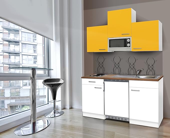 Bloque de cocina respekta single 150 cm blanco frente girasol ...