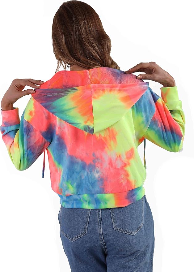 Amazon.com: Aladuo Women's Tie Dye Casual Zip Up Hoodie Lightweight Sweatshirt Long Sleeve 