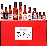 Thoughtfully Hot Sauce Challenge, Mild to Extreme Hot Sauce Variety 10 Pack, Unique Gift for Men, Husband, Dad, Father, Birthday and Christmas