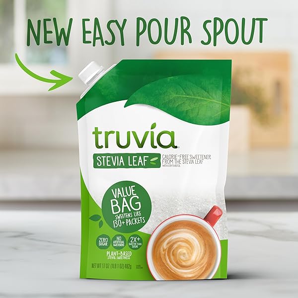 TRUVIA ORIGINAL CALORIE-FREE SWEETENER FROM THE STEVIA LEAF, 17 OUNCE REFILL BAG