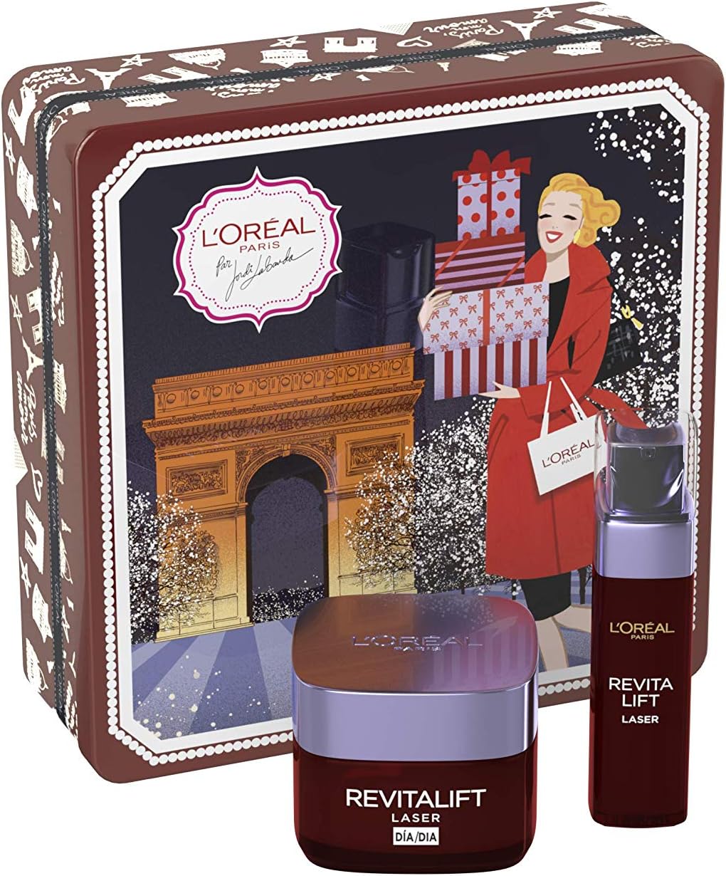 L'Oreal Paris Dermo Expertise Cofre Revitalift Laser Incluye Serum Antiedad y Crema de Día Antiedad Intensiva, 450 g