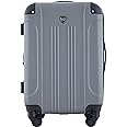 Travelers Club Chicago Hardside Expandable Spinner Luggage, Charcoal, 20" Carry-On