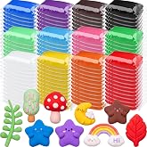 VioraWhite 144 Pcs Air Dry Clay Bulk 76 oz DIY Modeling Clay Kit | DIY Clay Crafts, Soft for Sculpting, Kids Gifts, Party School Supplies, Crafts Artistic Project, Vivid