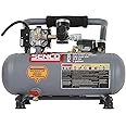 Senco PC1010 1/2- Horsepower 1-Gallon Matte Finish and Trim Portable Hot Dog Air Compressor, Gray/Red