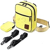 LVYOUME Convertible Crossbody Bag for Men/Women,Adjustable Waist/Shoulder/Backpack with 2/3 Strap,Everyday Essentials Carrier