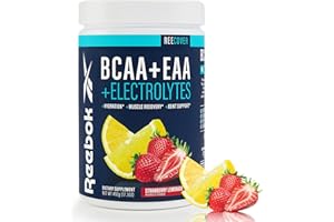 Reebok REECover Amino Acids + Electrolytes | 8g EAAs, 5g BCAAs, Hydration Matrix | Muscle Recovery, Strength | Post-Workout Support | 30 Servings | Strawberry Lemonade