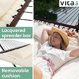 VITA5 Hammock Stand with Sidetable Two Person Heavy Duty 200 kg Beige view 6
