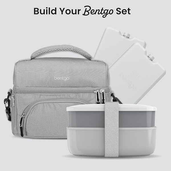 BENTGO CHILLERS ICE PACKS: SLIM, REUSABLE QUICK-FREEZE COOLING DESIGN KEEPS FOOD FRESH IN LUNCH BOXES, BAGS, & COOLERS FOR WORK, COLLEGE, CAMPING, & MORE; EASY TO CLEAN & CHILLS FAST; 4-PACK (GRAY)