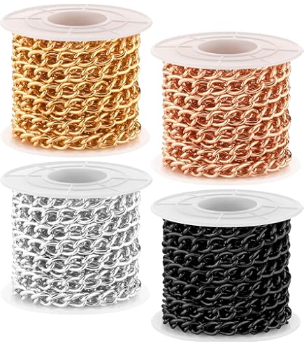 thumbnail image 2 of 10-Foot Gunmetal Curb Chain - 6x8mm Link Size For Jewelry Making & Crafts 2 of 9