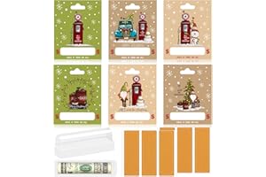 Anvianthor Christmas Money Holder - 6 Pack Gas Can Ornament Money Holder, Unique Christmas Cash Holders, Money Gift Ideas, Xmas Gifts for Women and Man, Indoor Xmas Tree Decorations