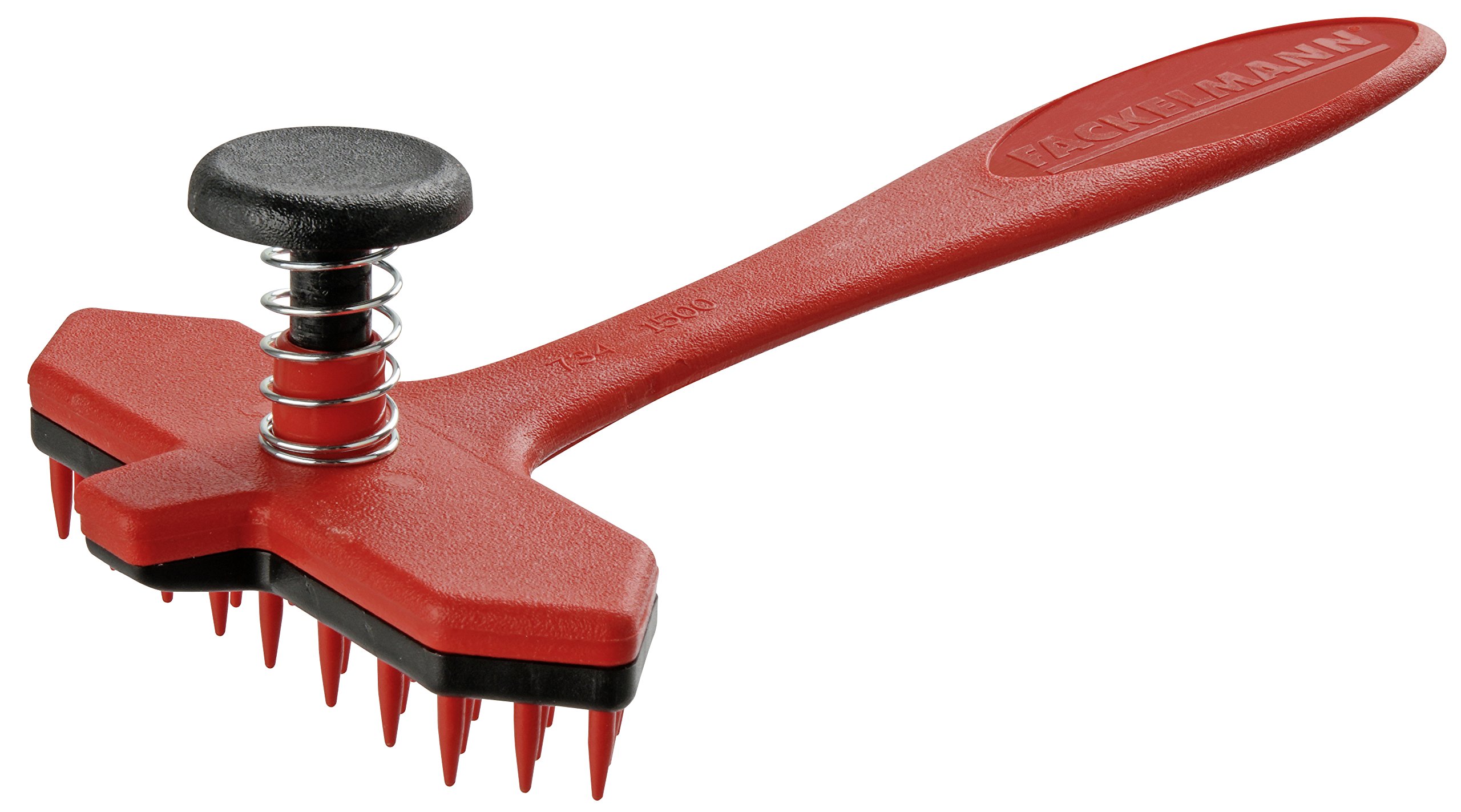 Fackelmann 2-in-1 Dog/Cat Brush, 7 x 4-Inch, Red/Black
