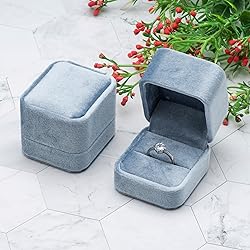 Giftop Velvet Single Ring Box Case Holder for