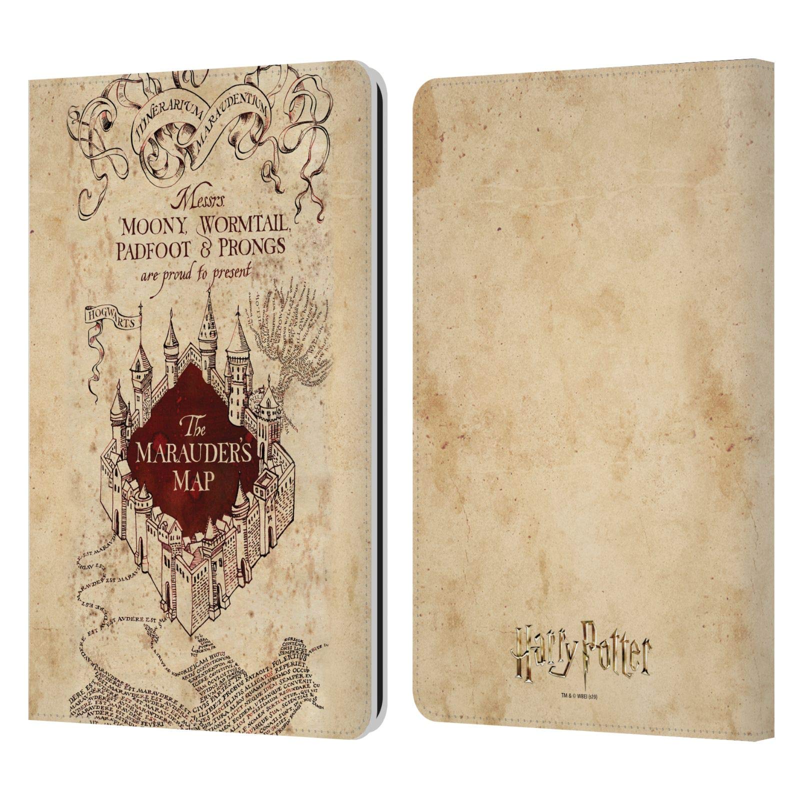 Head Case Designs Officially Licensed Harry Potter The Marauder's Map Prisoner Of Azkaban II Leather Wallet Case Compatible With Kindle Paperwhite 1/2 / 3