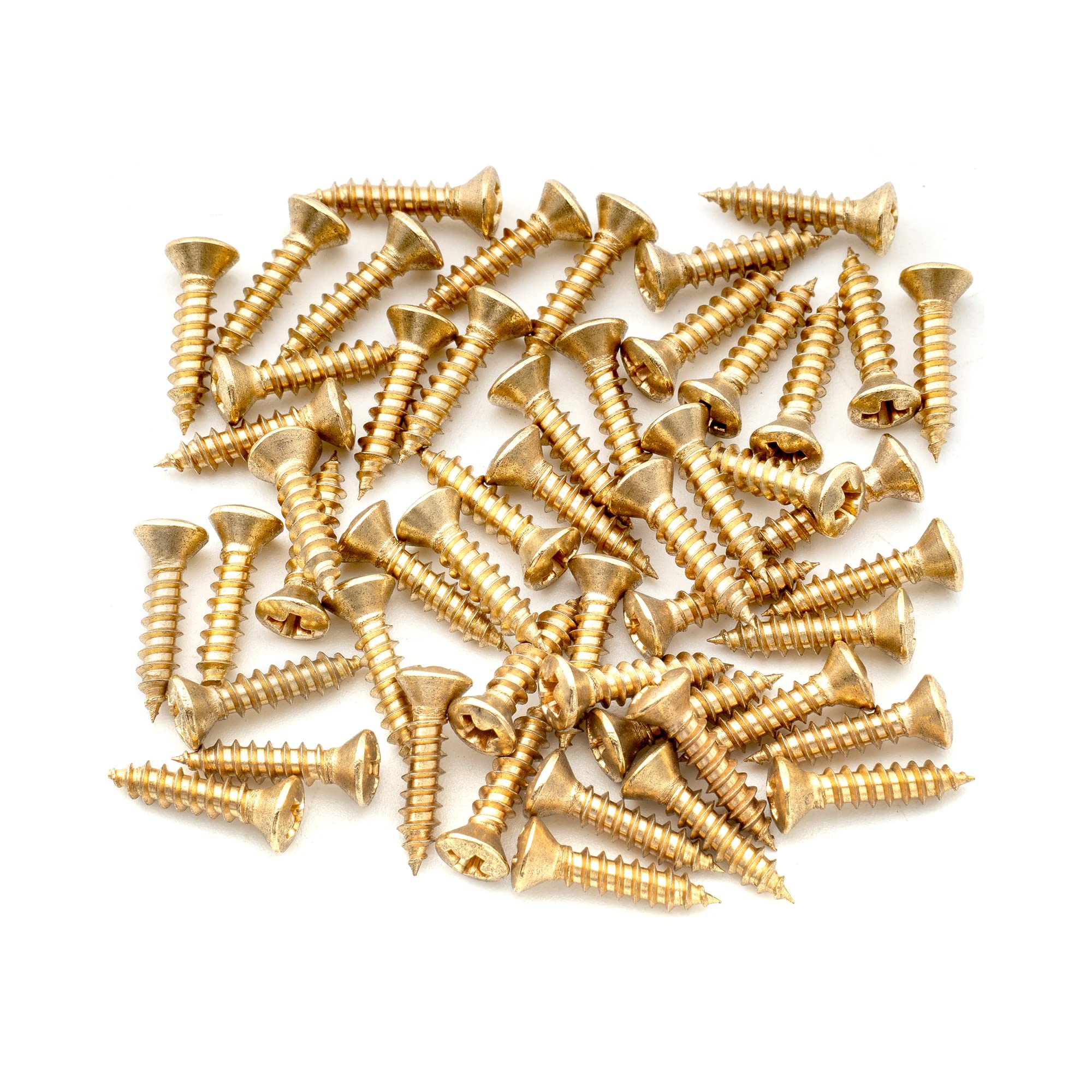 Musiclily Ultra 2.8x12.3mm Stainless Steel Pickguard Mounting Screws for Fender Stratocaster Telecaster Electric Guitar or Bass,Gold(Set of 50)