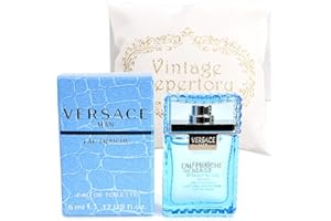 Original Versace Man Eau Fraiche Eau De Toiltte EDT 5ml 0.17oz Cologne for Men Homme Perfume Miniature Mini Parfum Collectible Bottle New In Box