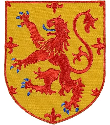 Toppa Ricamata Scozia - Stemma Lion Cross, Termoadesiva O Cucibile, 8.1x8.8cm - Foto 2