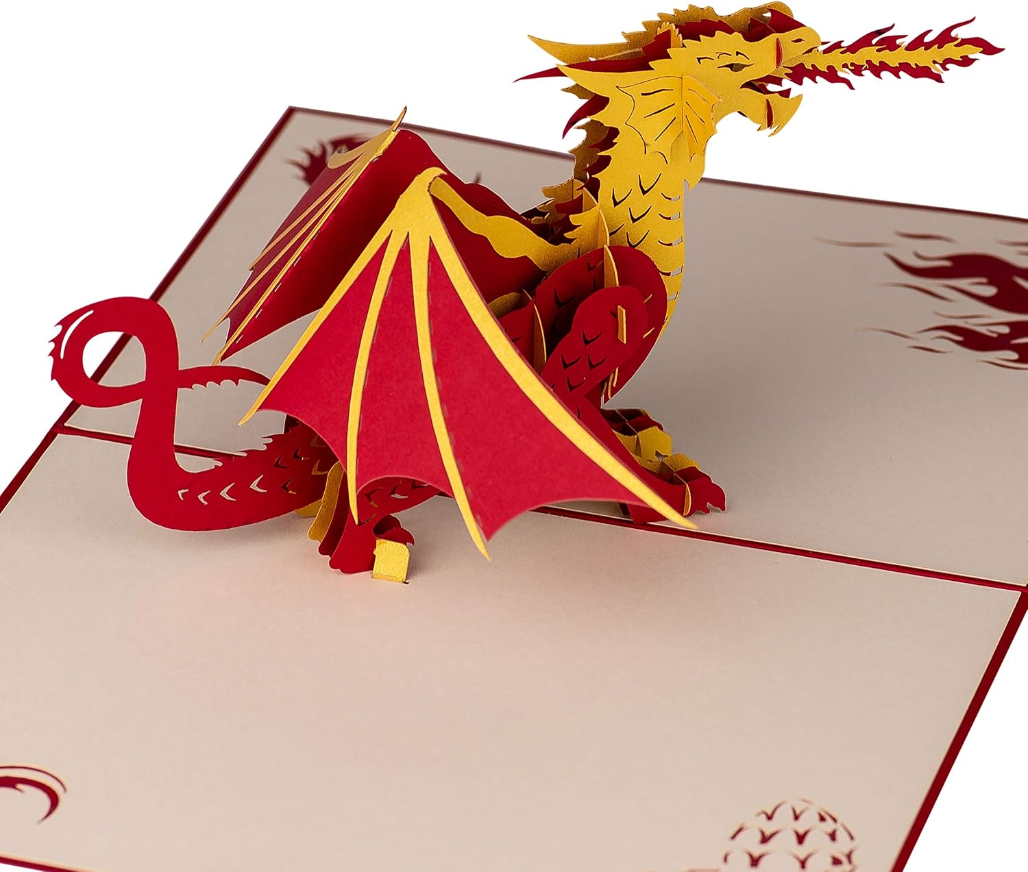 Dragon Pop Up Card by DEVINE Popup Cards, Red, 15 x 20cm
