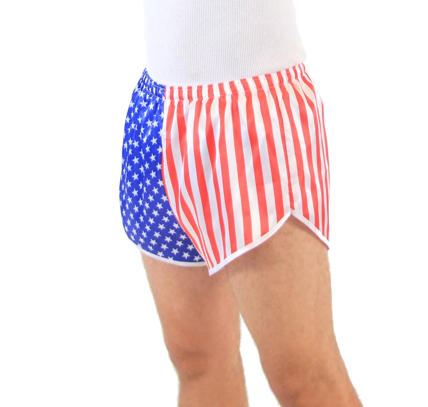 Adult Men's Work Out Jogging USA United States American Flag Running
