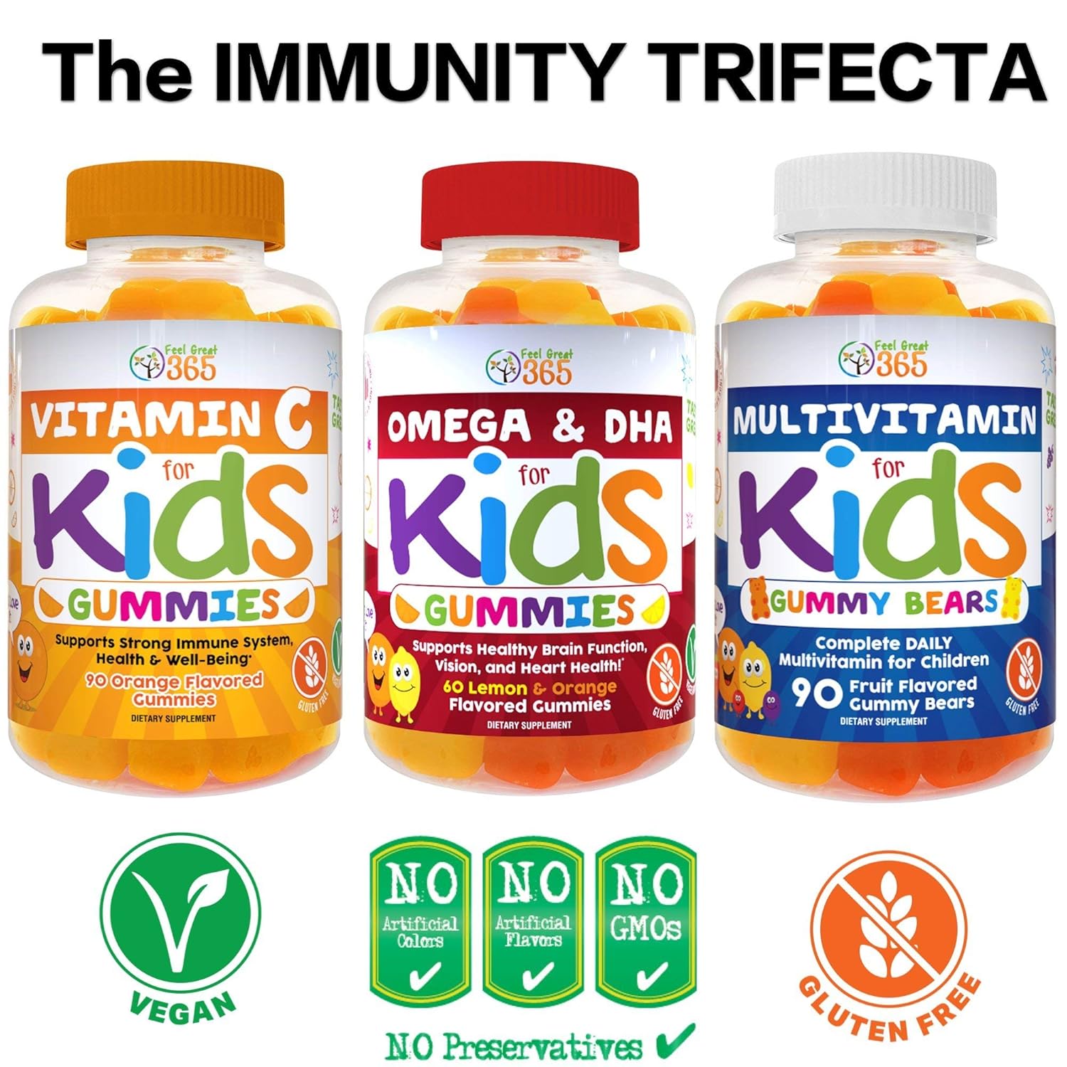 Complete Daily Gummy Multivitamin for Kids by Feel Great 365 (45