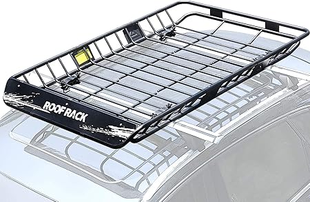 Amazon Leader Accessories アップグレードルーフラック 耐荷重150ポンド 64インチ X 39インチ X 5インチ カートップ荷物ホルダーキャリアバスケット Suvトラック車にフィット カーキャリア ルーフボックス 車 バイク