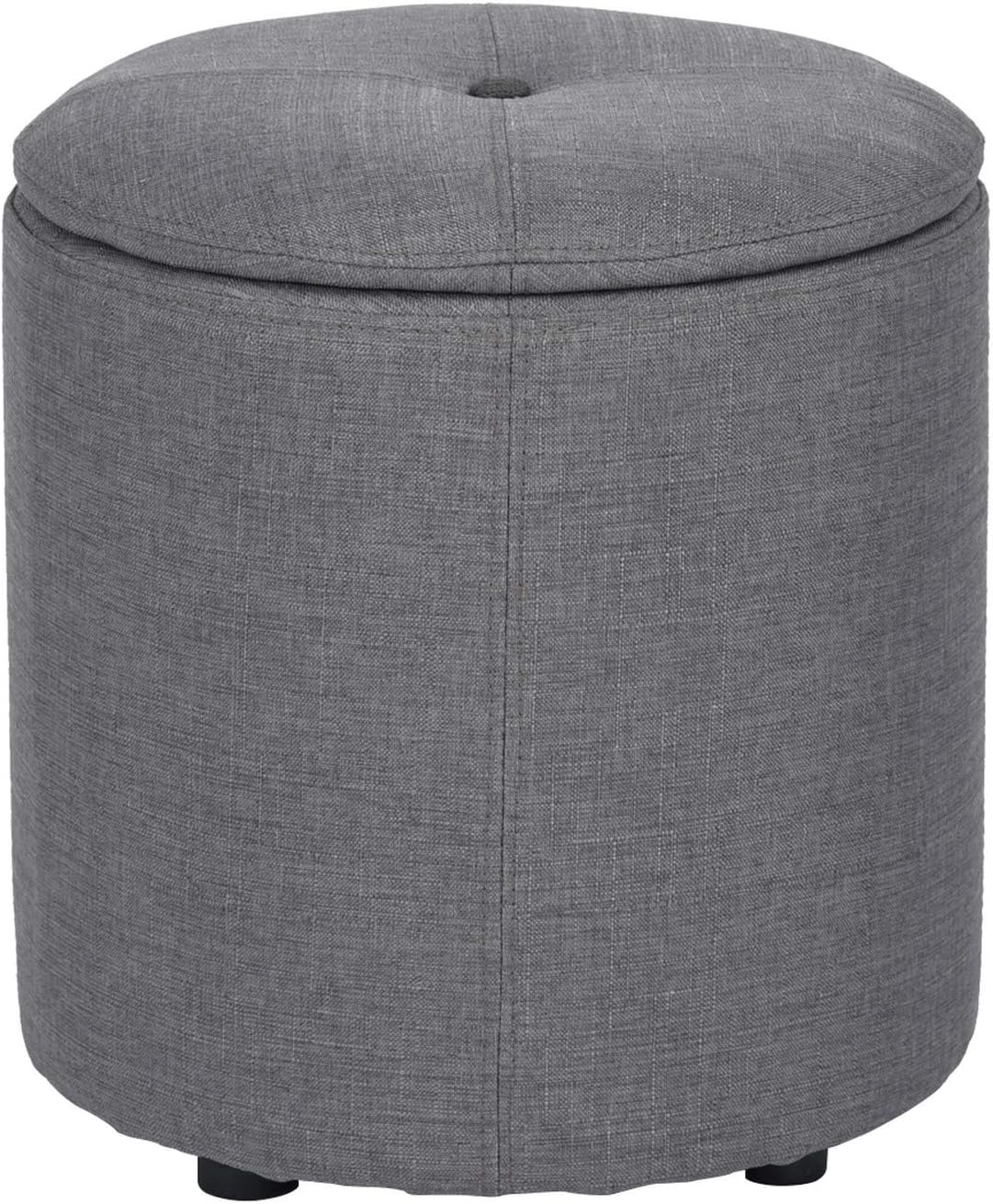 Dark Grey SONGMICS ULSF14GYZ Collapsible Cube Storage Ottoman/Foot