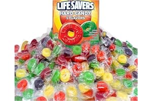 Life Savers Hard Candy 5 Flavors - 2 lbs of Candy - Individually Wrapped - Cherry, Watermelon, Orange, Pineapple, and Raspberry - Perfect for Stocking the Pantry