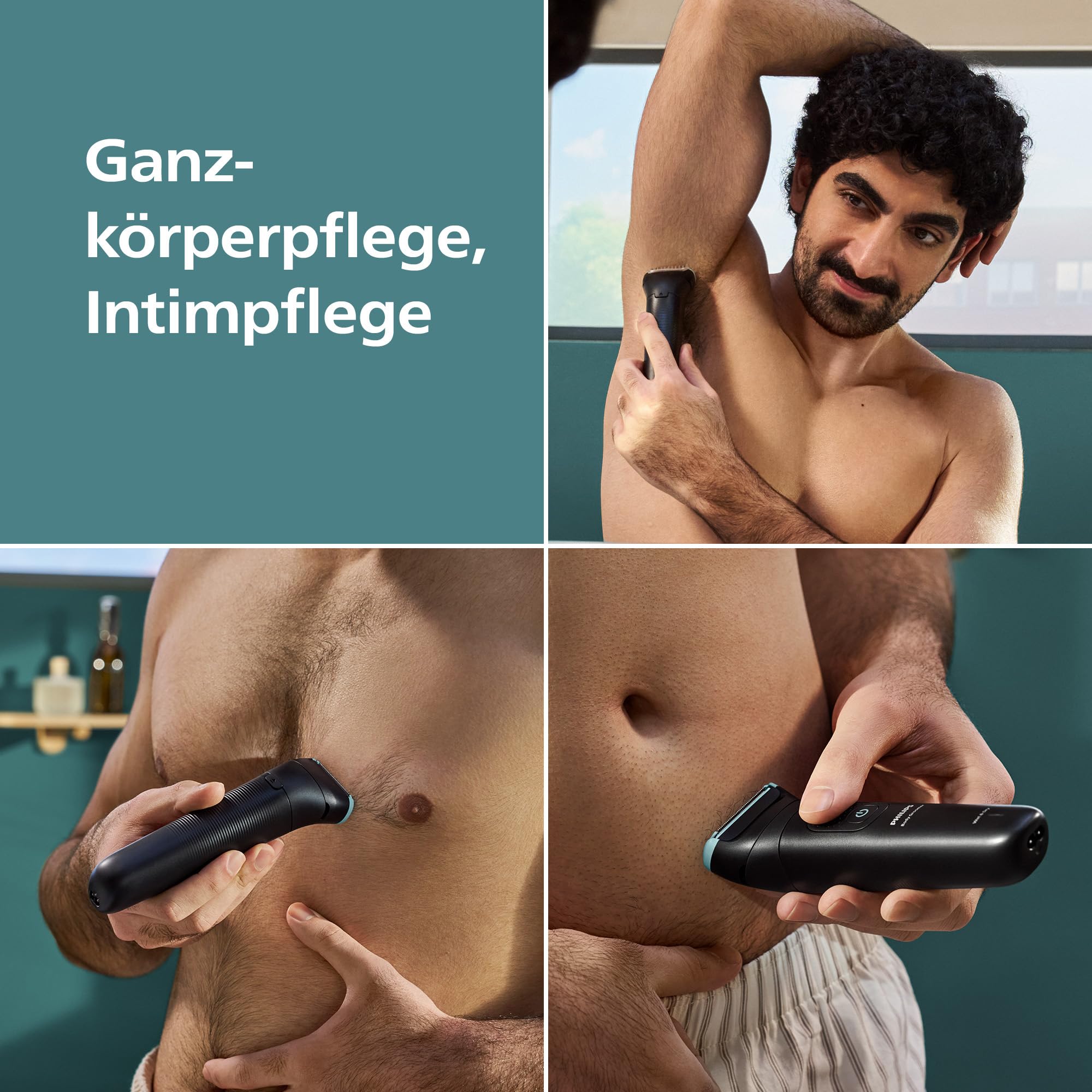 Philips Bodygroom Series 5000 – Trimmer für Männer mit Rasiersystem mit Dreifachschutz, auch zur Nutzung im Intimbereich, 100% duschfest, 100 Min. Laufzeit, Modell BG5470/15 2
