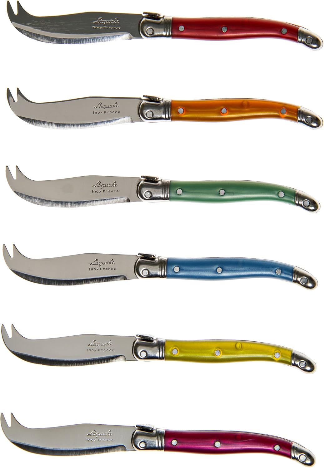 Laguiole Tip Cheese Knives Set of 6 Inox France