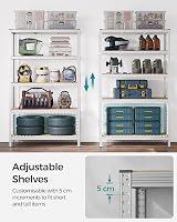 SONGMICS 5-Tier Steel Shelving Unit 60 x 120 x 200 cm Boltless 750 kg Silver view 4
