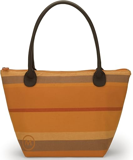 Mario Batali Roletti Tote Insulated Lunch Tote Orange Stripe Amazon Co Uk Kitchen Home