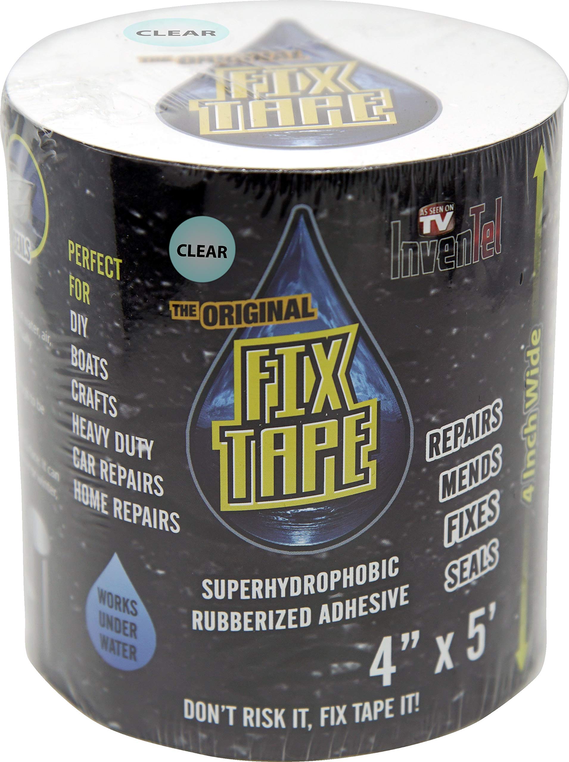 The Original Fix Tape Clear as Seen on TV Size Small 4" X 5' Diy
