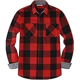 WARHORSEE Boy's Flannel Shirts Long Sleeve Kids Plaid Button Down Shirt Lightweight Classic Collared 5-14 Years