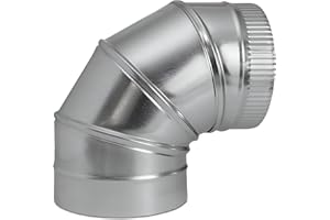 The Sheet Metal Kid 12" Adjustable Duct Elbow 90 Degree HVAC - Available in Sizes up to 24"-Galvanized Sheet Metal 26-Gauge Duct Connector - Perfect for Round Tube Air Ventilation & Vent Pipe Ductwork