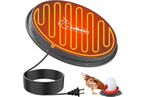 LXHEIR Chicken Water Heater for Winter, 13” Heated Poultry Waterer Base for Metal or Plastic Drinkers, 62 W Water Heater Base for Chicken Turkey Goose Duck Pigeon Drinker