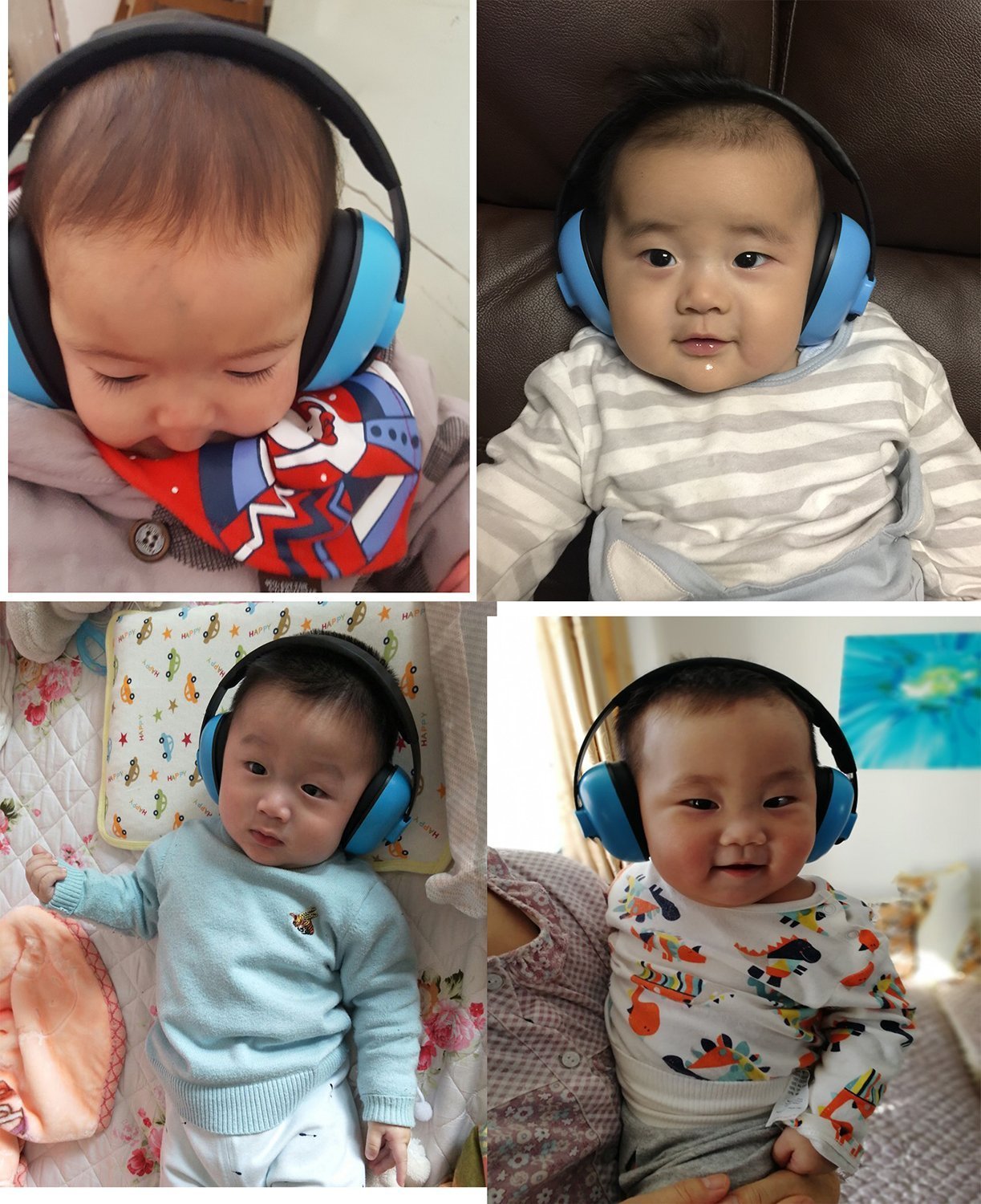 Baby Ear Protection Safety Ear Muffs Noise Reduction for Newborn Infant Autism Kids Toddlers 31dB NRR Sound Cancelling Headphones for Sleeping Studying Airplane Concerts Movie Theater Fireworks, Blue