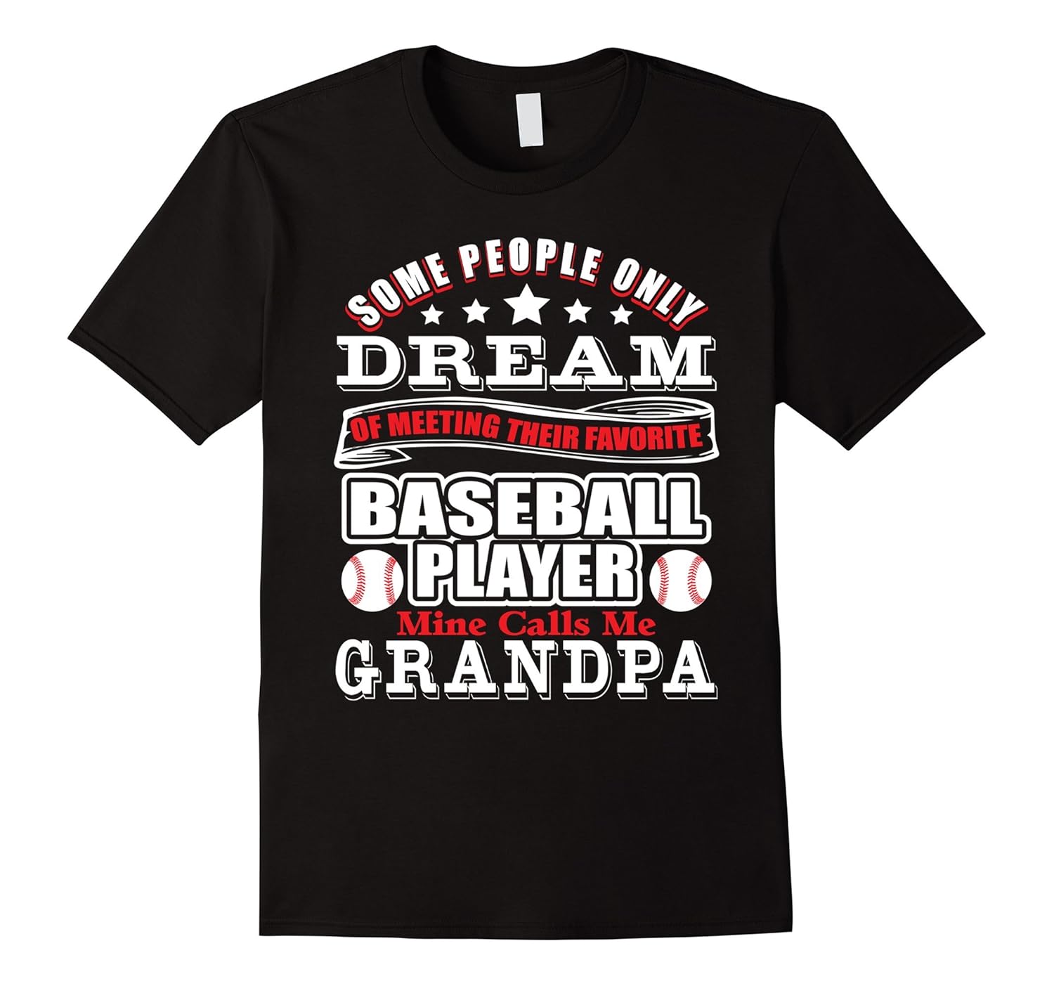 Men’s “Baseball TShirt” Proud Baseball Grandpa TShirt4LVS 4loveshirt