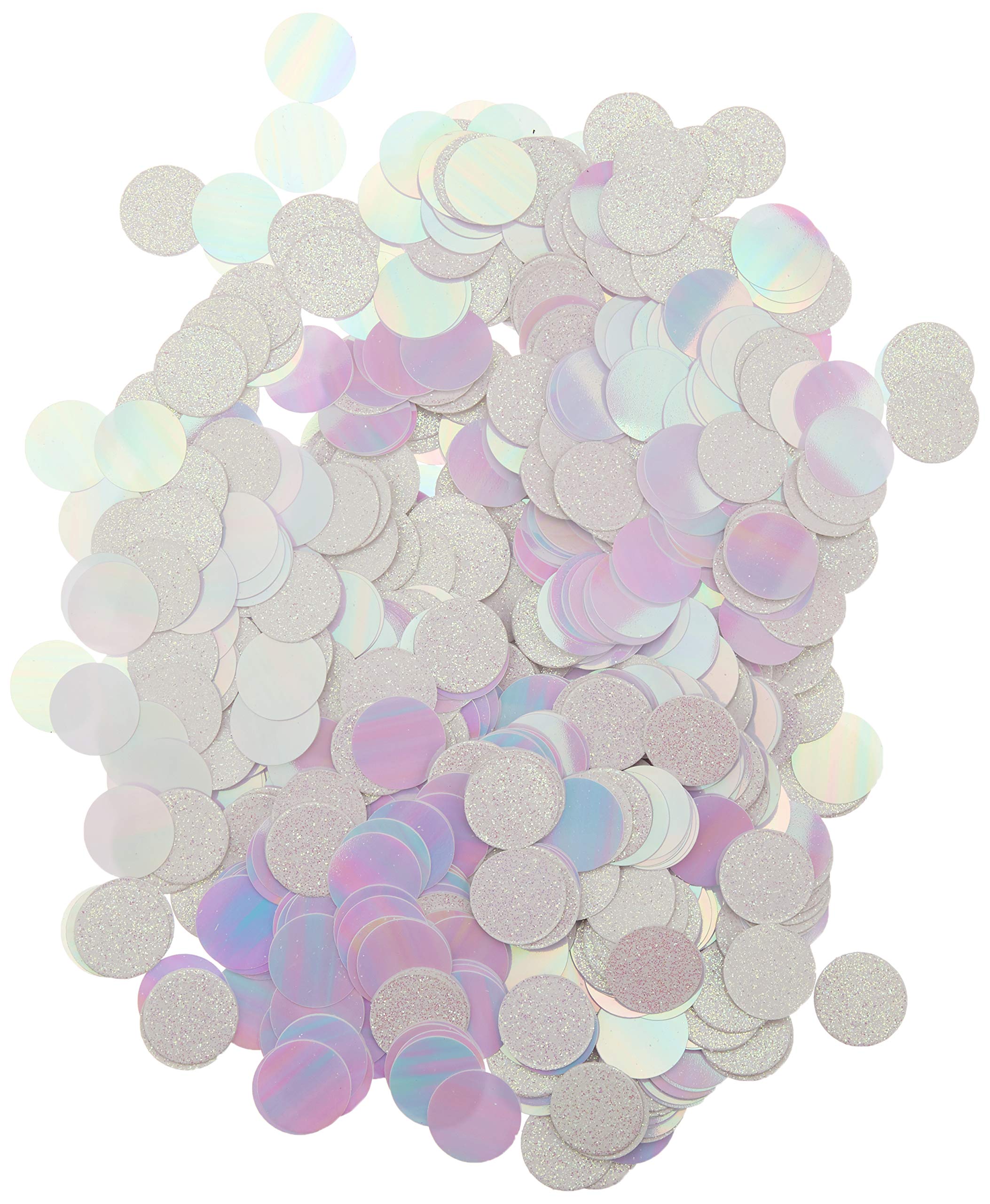 Foil and Glitter Iridescent Circle Confetti- 1 pack