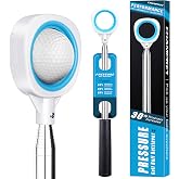 CHAMPKEY Pressure Golf Ball Retriever Performance Version - Thicken Stainless Steel Shaft with Rubber Grip Golf Retriever - Available in 9Ft / 12Ft / 14.5Ft / 16.3Ft